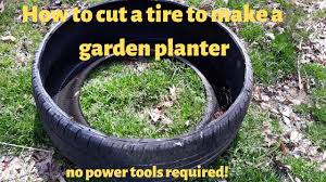 Water with shampoo and knife. How To Cut A Tire To Make A Garden Planter No Power Tools Youtube