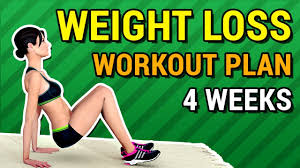 4 Week Weight Loss Workout Plan Youtube