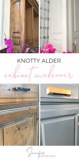How To Update Knotty Alder Cabinets And Make Them Smooth Jennifer Allwood Alder Cabinets Knotty Alder Cabinets Alder Kitchen Cabinets
