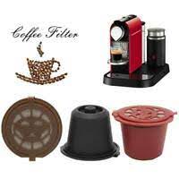 7� place a cup of sufficient 8� unlock and open 9� this machine operates with nespresso capacity under the coffee the machine head vertuoline capsules only. 3 Pieces Ensemble Reutilisable Rechargeable Nespresso Cafe Capsule Avec Ebay
