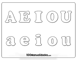 Vocales Para Colorear Mayuscula Y Minuscula Para Imprimir Y Colorear Estas letras además de ayudar al niño a reconocer las diferentes letras del abecedario, dado su tamaño pueden servir. manualidades