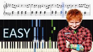 Ed Sheeran Perfect Easy Piano Tutorial Sheets Youtube Easy Piano Ed Sheeran Piano