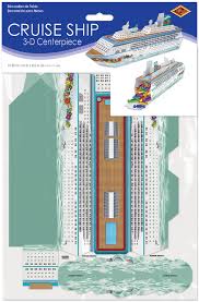 If your cruise is themed to a specific destination such as the caribbean, mexico, hawaii or alaska, you can work this into the decorations. Buy Beistle Three Dimensional Cruise Ship Table Centerpiece Nautical Decorations Bon Voyage Ocean Theme Party Supplies 13 25 Multicolor Online In Turkey B00zk4pdbm