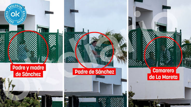 OKDIARIO capta a los padres de Sánchez en La Mareta con camarero, escolta y  coche oficial mientras 10.000 inmigrantes ilegales asedian Ceuta