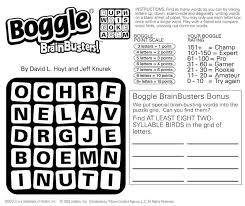 Up and down words 25 october 2021; Boggle Puzzle For The Birds Boomer Magazine