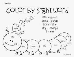 Sight word coloring pages kindergarten. Kindergarten Sight Word Coloring Pages Online