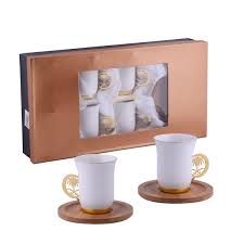 طقم بيالات شاي سيراميك سيفين ونخله مع الصحون 12 قطعة من ماي مارت Ym 20753 Ym 20753