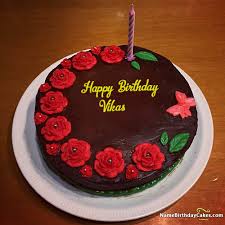 Happy Birthday Vikas Video And Images Happy Birthday Cakes Birthday Wishes Cake Happy Birthday Cake Images