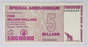 Image result for zimbabwe billion dollar note