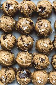 Salted Tahini Chocolate Chip Cookies Recipe Vegetarian Ventures Recipe Nut Butter Cookies Cookies Recipes Chocolate Chip Desserts