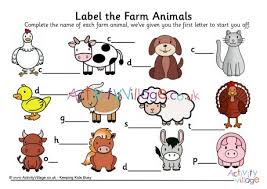 Label The Farm Animals
