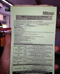 Sebanyak 4 lowongan kerja alfamart tangerang dan yang berhubungan dengan loker alfamart, rekrutmen alfamart, peluang kerja alfamart, peluang sebagai portal mesin pencarian kerja, kami senantiasa berusaha memberikan info lowongan kerja terpercaya. Kumpulan Ilmu Dan Pengetahuan Penting Lowongan Kerja Alfamart Januari 2019