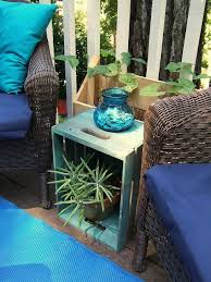 You Can Also Turn Crates On Their End For Handy End Tables Outdoor End Tables Apartment Balcony Decorating Deck Decorating
