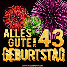 50 geburtstag frau gif 1 » gif images download. Alles Gute Zum 43 Geburtstag Feuerwerk Kuchen Gif Herunterladen Auf Funimada Com