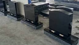 Black Granite Headstones (2-0x0-6x2-0 | P5) with Base