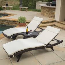 Ardoin Sun Reclining Chaise Lounge With Cushion And Table Wicker Chaise Lounge Patio Chaise Lounge Patio Chaise