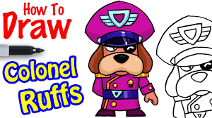 Ruffs fires twin shots of lasers that bounce off walls. How To Draw Colonel Ruffs Brawl Stars Youtube