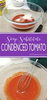 This soup is so much better than condensed soup from a can, which, in my opinion often most tastes like the can. Condensed Tomato Soup Substitute My Mommy Style