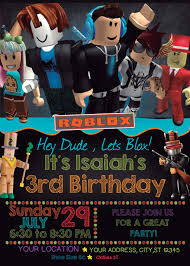 This is a background birthday of personal digital file for you to print yourself. Roblox Birthday Invitation Amazing Party Invite