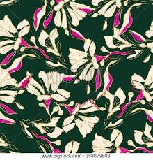 William morris beautiful floral pattern, blue,rose fabric. Sketch Flowers On Vector Photo Free Trial Bigstock