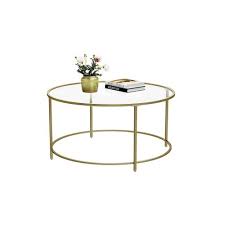 The tiva table is multifunctional, providing two levels to both store and place your items. Round Glass Coffee Table For Sale Home Furniture Vasagle By Songmics