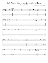 Gm and things that you can't say some other day. Do I Wanna Know Bass Sheet Music For Bass Solo Musescore Com