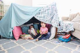Easy And Fun Blanket Fort Family Night Idea By The Littles & Me