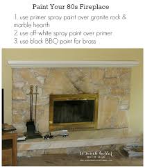 I love your painted stone fireplace. Paint Your 80s Fireplace So Much Better With Age