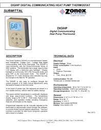 The digitract 4 zoning system enables up to four room thermostats to. Digihp Zonex Systems Manualzz