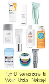 The sunscreen earned almost a perfect score for not causing irritation or redness, and many testers found that it worked under makeup. Top 10 Favorite Sunscreens For Wearing Under Makeup