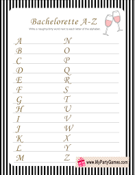 There are a few features you should focus on when shopping for a new gaming pc: Free Printable Naughty Alphabet Game For Bachelorette Party