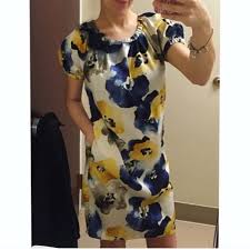 Need a circle skirt pattern? Blue Yellow Floral Dress De0ea8