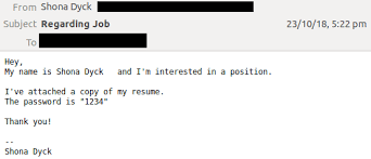 Write a great subject line. Cleverly Disguised Job Application Email Downloads Malicious Payload