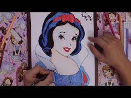 تعليم رسم اميرات ديزني كيف نرسم سنوايت من كرتون فلة والاقزام السبعة جزء الثاني youtube make it yourself bookmarks disney characters