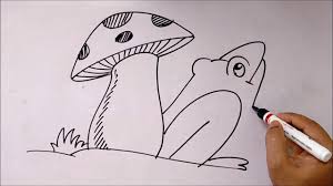More frogs toads and magic mushrooms by nick gustafson. Frog Mushroom Simple Drawing Lessons For Beginners Youtube