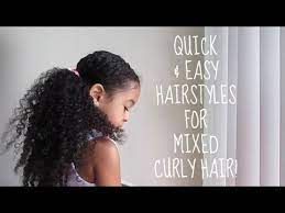 I have a question about my daughter. 4 Quick And Easy Hairstyles For Mixed Curly Hair Youtube