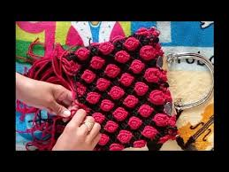 Dompet rajut motif shell / kerang warna pink merab. Tutorial Tas Tali Kur Motif Bunga Mawar Timbul Part 4 Youtube