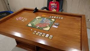 Build Your Own Gaming Table With Plenty Of Storage Board Game Table Gaming Table Diy Table Games