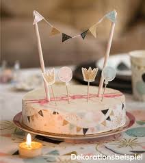 Kuchen Dekoration Glitter Party 6 Teilig