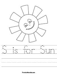S Is For Sun Worksheet Preschool Worksheets Kindergarten Worksheets Summer Worksheets