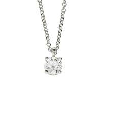 Antique art deco platinum & gold 0.25ct diamond brooch. Platinum Diamond Pendant Chain Tiffany Necklace 0 30ct Miltons Diamonds