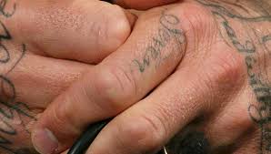 Most of the tattoos on beckham have been done by louis malloy, who is a tattoo artist based in manchester. David Beckham Shows Off New Tattoo Of The Word Seven On His Finger Matching Brooklyn S One On His Wrist