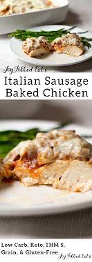 Italian Sausage Baked Chicken Low Carb Keto Gluten Free Grain Free Thm S This Italian Sausage Recipes For Dinner Recipes Ground Italian Sausage Recipes