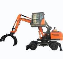 Multi-Function Jg150s New Wheel Grapple Excavator Cotton Grabber Loaders  Material Handling