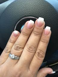 Nail Art French Ombre With Short Coffin Shape With Images