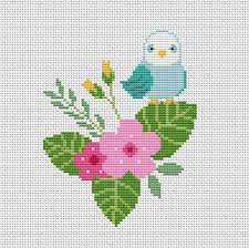 Easy Small Bird Cross Stitch Pattern Cross Stitch Modern Pattern Bird Cross Stitch Flowers Parrot Etsy In 2020 Simple Cross Stitch Modern Cross Stitch Cross Stitch Flowers