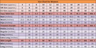 57 All Inclusive Standard Womens Size Chart
