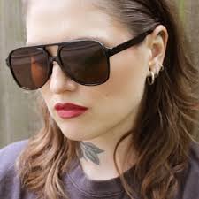 50s Black Cat Eye Sunglasses With Retro Red Trim Wings