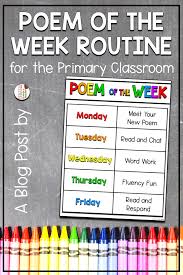 Poem Of The Week Routine In 2021 Elementary Language Arts Activities Poetry Lessons Reading Poems