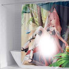 Amazon.com: Juego de 4 cortinas de ducha Ecchi Manga Waifu sin censura, con  diseño de anime de bikini de zorro con alfombras antideslizantes, cubierta  para tapa de inodoro y tapete de baño,